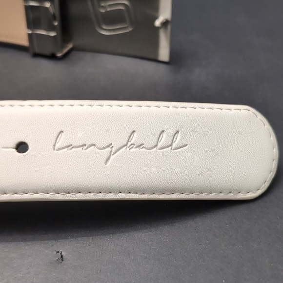 Longball Men's White/Cream Genuine Leather Belt. - Picture 6 of 8